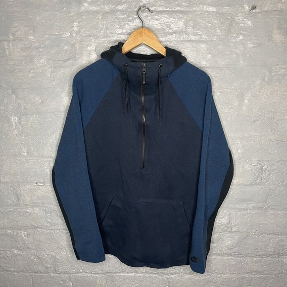 Nike Other - Nike Tech Fleece Men’s Half Zip Hoodie Navy Blue Kangaroo Pockets 884892-451 M